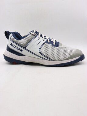 SQAIRZ Speed Mesh Golf Shoes Men's Size 13 White Navy Blue Athletic Sneakers